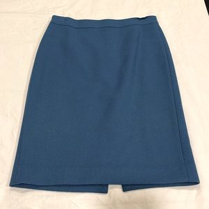 JCrew jade blue felted wool pencil skirt